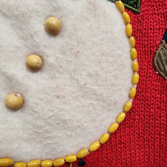 Tiara International snowman applique full zip sweater woman's size large - Picture 9 of 9